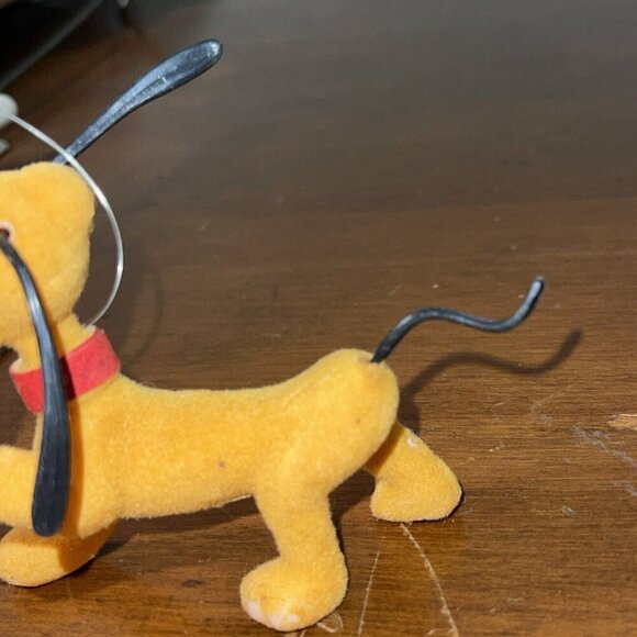 Vintage Sears Flocked Plastic Pluto Walt Disney Hanging Christmas Ornament - Picture 3 of 6